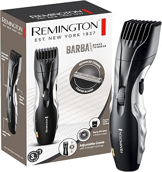 Remington Set Regolabarba Uomo – 9 impostazioni di lunghezza 1,5-18 mm- Funzionamento a rete/batteria, indicatori LED di carica/ricarica, regolabarba, Rasoio elettrico Barba, MB320C