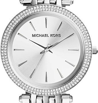 Michael Kors Orologio Darci per donna, Movimento al quarzo a tre lancette in tonalità argento con cinturino in acciaio inossidabile