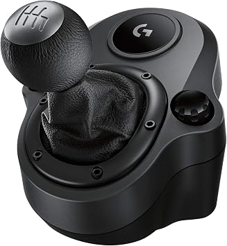 Logitech G Driving Force Leva di Cambio | 6 Marce con manopola ad H, Pomello in Vera Pelle, Montaggio Integrato, Compatibile con G29, G920 e G923