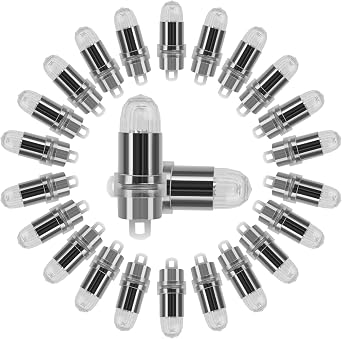 LIHAO 24 mini luci LED, lanterne di carta bianche