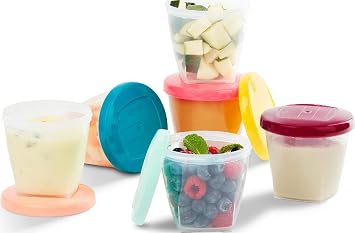 Babymoov A004309 Babybols Set Da Sei Vasetti Ermetici Conservazione Pappe, 250 Ml, ‎Multicolore, ‎10.41 x 14.48 x 11.43 cm; 226.8 grammi