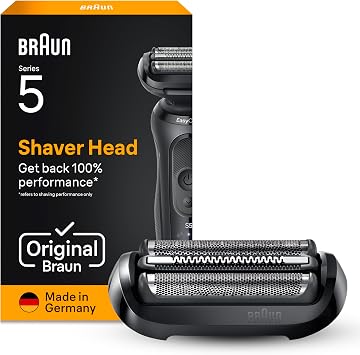 Braun Ricambio per Rasoio Elettrico Barba Serie 5, 54B, Nero | Testina Originale, Recupera il 100% delle Prestazioni del Regolabarba Uomo Ricaricabile, Compatibile con Serie 5 50, 51, 52