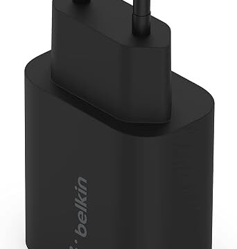 Belkin BoostCharge Caricabatteria da parete da 25 W con PPS (USB-C PD, caricabatteria rapido per iPhone, Samsung, Galaxy Tab, iPad e altri dispositivi)