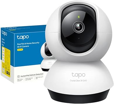 Tapo C220 Telecamera Wi-Fi Interno 2K 4MP QHD, Videocamera Sorveglianza, 360º Horizontal, Panoramica e iInclinazione, Visione Notturna, MicroSD fino a 512GB, Alexa, Google Assistant