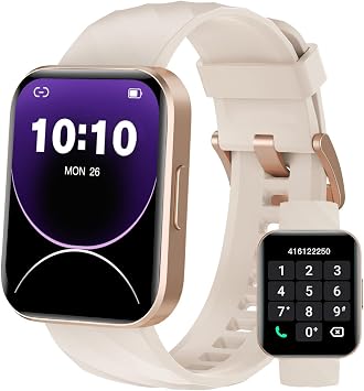 Dakofied Orologio Smartwatch Uomo Donna Chiamate Bluetooth Smart Watch con Contapassi Cardiofrequenzimetro da Polso Saturimetro Orologio Fitness Impermeabile IP68 Notifice di WhatsApp per Android iOS
