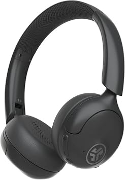 JLab Go Lux ANC Cuffie Wireless On Ear Cancellazione Rumore, Grafite | Cancellazione Attiva del Rumore, 70+ Ore, Microfono Integrato, Connessione Multipla Bluetooth e Audio Spaziale