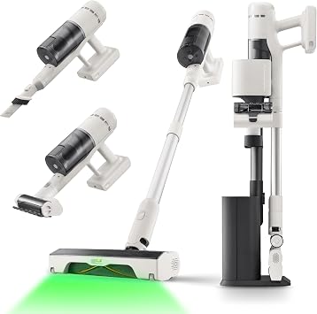roborock H60 Hub Aspirapolvere Senza Fili con Base di Auto-Svuotamento | 60 min, Scopa Elettrica da 27000Pa/300W per Peli di Animali Domestici, Spazzola Anti-Groviglio, LED Verde