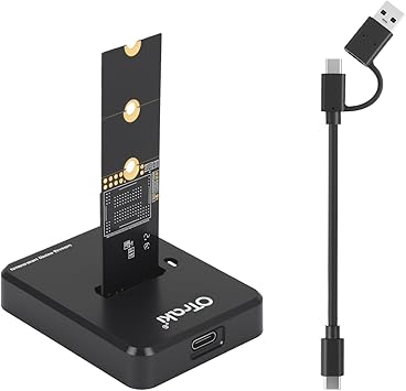 OTraki Docking Station SSD M.2 NVMe & SATA, 10Gbps USB 3.1 Gen 2 Adattatore M.2 NVMe & NGFF SSD per M-Key & B+M Key, Adattatore Dual Protocollo M2 NGFF a SATA per 2230 2242 2260 2280 SSDs