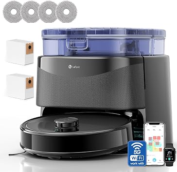 Lefant M3 Ultra Robot Aspirapolvere Lavapavimenti con Mappatura 23.000Pa | Lavaggio Mop 75°C, Stazione All-in-One 3,2L, Auto-Svuotamento, Asciugatura, Multi-Mappa, Rilevamento Tappeti, Anti-Groviglio
