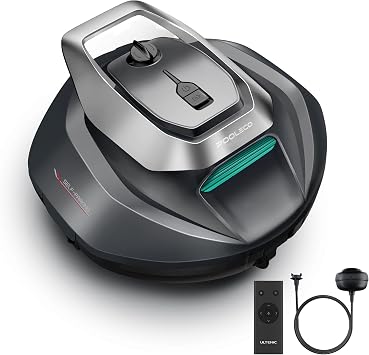 Pooleco 10S Robot Piscina Senza Fili, Robot Pulisci Piscina con 3 Motori, Controllo Remoto e App, Autonomia 90 min, Parcheggio Automatico – Per Piscine Fuori Terra e Interrate