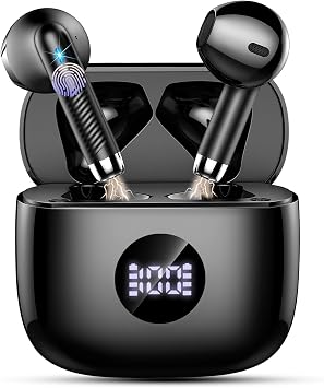 2026 Cuffie Bluetooth Auricolari Bluetooth 5.4, Cuffie in Ear 60 Ore di Riproduzione, Cuffie Wireless con 4 ENC Cancellazione Rumore Mic, Cuffie Senza Filo HiFi Stereo IP7 Impermeabili per iOS/Android