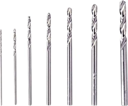 Dremel 628 Punte di precisione, set di accessori con 7 punte di foratura multiuso per utensili rotativi