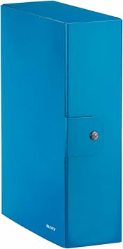 Leitz Scatola portadocumenti con chiusura a bottone Blu 24 x 35 x 10 cm