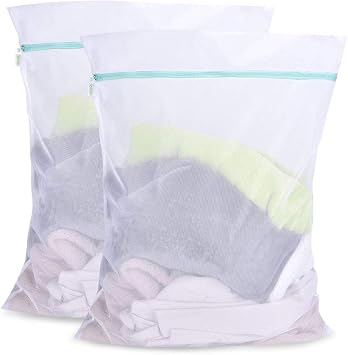 OTraki Sacchetti per Lavatrice, 60 X 80 cm Borsa Lavanderia con Cerniera Sacchetti Biancheria Lavatrice Grande Sacco Lavanderia per Camiceria, Calze, Intimo e Vestiti Borse di Lavaggio(2 Pezzi)