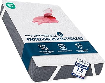 Coprimaterasso impermeabile, 160×200 cm, con 4 cinghie agli angoli