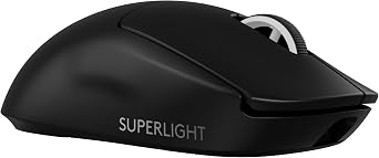Logitech G PRO X SUPERLIGHT 2 – mouse gaming wireless | Mouse Pro-Grade 60g, 5 pulsanti, Est Europa, sensore 44.000 DPI, aggiornamento 8 kHz, USB-C, PC/Mac – Nero