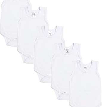TupTam Body Neonato 5 Pezzi Cotone Unisex 0-3 Mesi Colorati con Bottoni