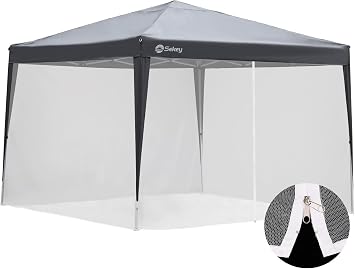 Sekey Zanzariera per Gazebo, 3 * 3 M Padiglione per zanzariera, con Cerniera e Cinturini