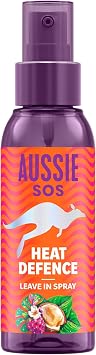 Aussie SOS Heat Defence Spray Termoprotettore 100ml | Districa e Protegge dal Calore Mantenendo i Capelli Idratati Fino a 100 Ore, Formula Vegana e Cruelty-Free