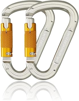 SOB Moschettone Arrampicata Ganci per Moschettone per Impieghi Gravosi con Porta a Vite per Campeggio Altalena Amache Attrezzatura da Esterno 2 Pezzi