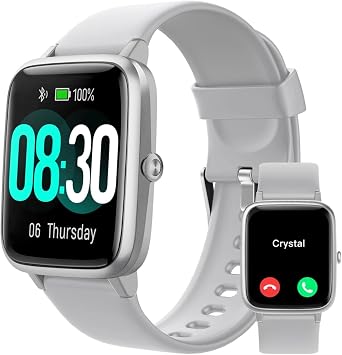 GRV Smartwatch Risponde alle Chiamate per Donna Uomo Impermeabile IP68 | Pedometro Frequenza Cardiaca Ossigenazione del Sangue Tracciamento del Ciclo Android iOS Compatibile