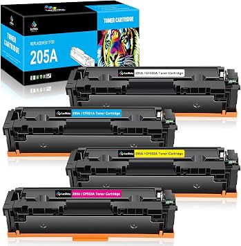 LeciRoba 205A Toner per HP Color LaserJet Pro MFP M180 M180n M180nw M180fw M181 M181n M181fw, M154A M154NW – CF530A CF531A CF532A CF533A (4 Confezioni)