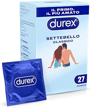 Durex Settebello Classico, Preservativi Classici, 27 Profilattici