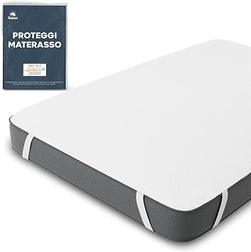 Twinzen – Coprimaterasso Matrimoniale Impermeabile – 180x200cm – Cotone | Con 4 Elastici · Superficie Spugna · Traspirante · Morbido · Anti-Macchia · Lavabile a 60°C · Cerata Letto · Oeko-TEX