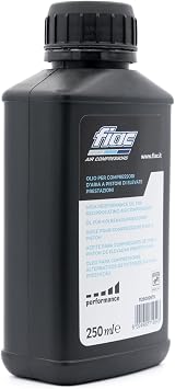 FIAC Olio Lubrificante per Compressore d’Aria a Pistoni, Olio Minerale per Compressori, Fino a 250 Ore di Utilizzo, Grado di Viscosità ISO VG 100, Bottiglia da 250ml