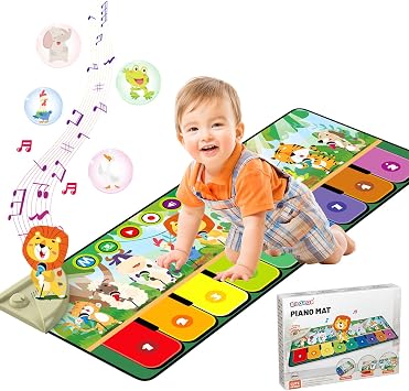 Tappetino Musicale per Bambini, per Pianoforte, da Ballo con10 Animali Natale e Compleanno per Ragazzi 1 2 3 4 5 6 Regalo