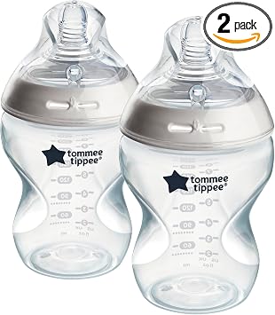 Tommee Tippee biberon anti-colica Natural Start 2x 260ml, con tettarella simile al seno materno, valvola anti-colica, autosterilizzante