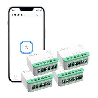 SONOFF Matter Interruttore intelligente, mini modulo Wifi fai-da-te, supporto Alexa, Google Home, 4 PACK, nessun cavo richiesto
