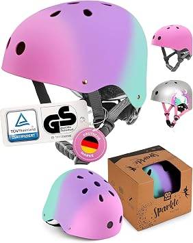 99FLIPS Casco Bici Bambino 3-12 Anni – Casco Bici Bambina 3 Colori – Caschetto Bambino – Monopattino Skateboard Pattini a Rotelle