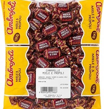 Ambrosoli Caramelle Miele e Propoli con Echinacea e Rosa Canina 1 kg