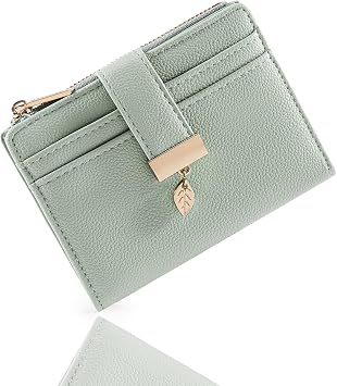 Pomelo Best piccolo portafoglio donna – portafoglio compatto con zip, scomparti per carte e finestra porta documenti – mini portafoglio ideale per viaggio e uso quotidiano