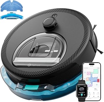 Lefant M330 Pro – Robot aspirapolvere e lavapavimenti 3 in 1, 150 min, 5000 Pa di aspirazione, navigazione dToF, mappatura, zone virtuali, prevenzione di ostacoli PSD a 190°, anti-collisione