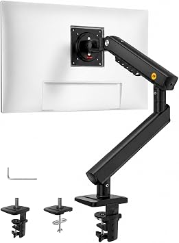 NB Ergonomic Supporto per Monitor da 17 a 32 Pollici, Carico fino a 9 kg | Montaggio Monitor, Braccio per Monitor con Molla Meccanica, Installazione Rapida del Pannello, VESA 75 e 100
