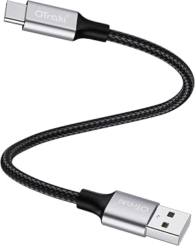 OTraki Cavo USB C 20 cm, USB2.0 Nylon Cavo Ricarica Rapida Type C per Auto Compatibili con iPhone 17 16 15 Pro Max Plus, con Galaxy S25 S24 A16 A56, con Pixel 10 9 iPad Air