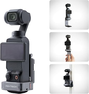 PGYTECH Cage Espansione Supporto per Dji Osmo Pocket 3/4/4P/Xtra Muse | Gabbia Alluminio, Sgancio Rapido Magnetico, Espansione Multi Interfaccia, Attacco Cold Shoe & 1/4, Accessorio Protettiva