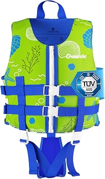 Gilet da Nuoto per Bambini, Giacca Flottante con Cinturino Sicurezza Regolabile 2-9 Anni/15-35Kg, Comfort in Neoprene Morbido, Ausilio Galleggiante Asciugatura Rapida per Piscina e Sport Acquatici