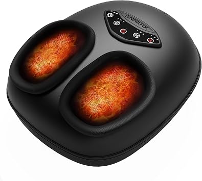 Snailax Massaggiatore per piedi con calore, massaggiatore elettrico Shiatsu con compressione per impastare, massaggiatore per piedi con spegnimento automatico, scaldapiedi, regalo per donne/uomini