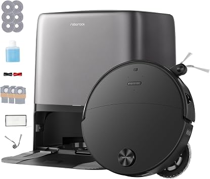 roborock Saros 20 Neo Robot Aspirapolvere Lavapavimenti con LDS Retrattile | 7,95cm, 36.000Pa, Supera Ostacoli da 8,8cm, Anti-Groviglio, Evita Oltre 300 Oggetti, Lavaggio Mocio con Acqua a 100°C, Nero