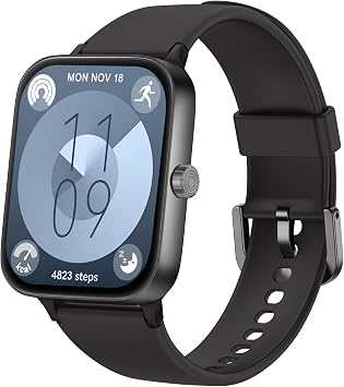 KIUVKAS Smartwatch Uomo Donna,1.95″ Orologio Smartwatch con Effettua/Risposta Chiamate,140+ Sportive Fitness Tracker con Pressione Sanguigna e Monitor Sonno,IP68 Smart Watch per Android/iOS