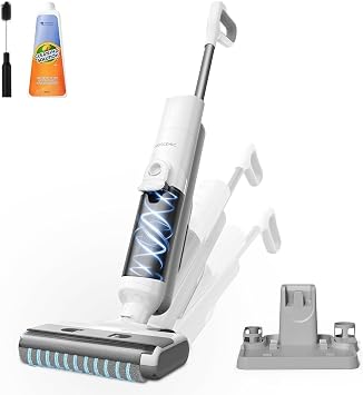 Proscenic F10 Ultra+ Aspirapolvere senza fili Lavapavimenti 3-in-1, per Solidi e Liquidi da 60 Minuti, Aspirapolvere Leggero per Solidi e Liquidi 1,3L, Autopulente, pulizia di Angoli e Bordi