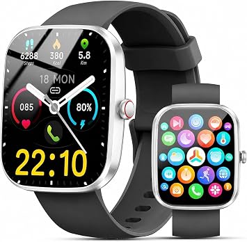 2026 Smartwatch Uomo Donna, 100+ Sportive Fitness Tracker con Sonno Contapassi Cardiofrequenzimetro, 1.91″ Smartwatch con Effettua/Risposta Chiamate, Impermeabil IP68 Smart Watch per Android/iOS