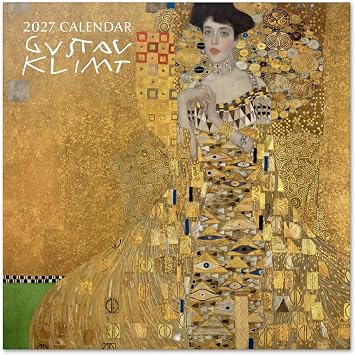 Grupo Erik Calendario 2027 da Muro Gustav Klimt – Calendario da Parete | 30×30 cm, con Spazio per Appunti, 16 Mesi, 6 Lingue, Busta in Cartoncino