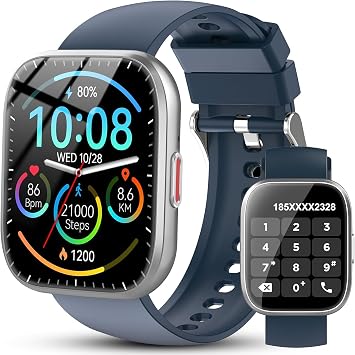 Ddidbi Smartwatch Uomo Donna, 1.85″ Orologio Smart Watch con Chiamate, Blu | Effettua/Risposta Chiamate, 112 Modalità Sportive, Cardiofrequenzimetro, Monitor del Sonno, IP68, per Android iOS
