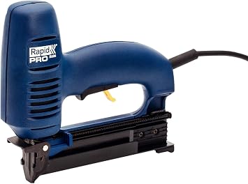 Rapid PRO R606 Graffatrice Elettrica per Graffette n. 606 e Chiodini n. 8, Impatto Regolabile e Piastra Frontale Rimovibile, Adatta al Fissaggio di Cornici e Pannelli (10643001), Scatola