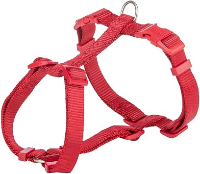Trixie 203403 Premium Pettorina ad H, Per cani, Rosso, Taglia M-L (Misure 52-75 cm/20 mm)