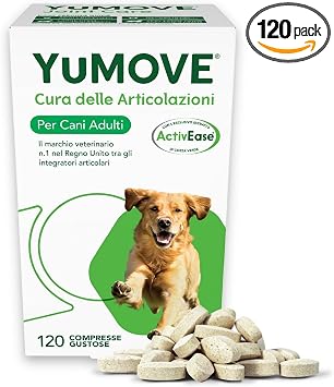 Yumove Integratore Articolazioni Cane 2-7 Anni – 120 Compresse ActivEase | Brevetto in Corso, Cozza Verde 150 mg, Tutte Le Razze, Omega-3, Glucosamina, Supporto Scientifico, Consigliato dai Veterinari